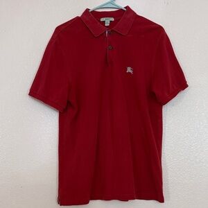 Burberry Men's Deep Red Polo Shirt